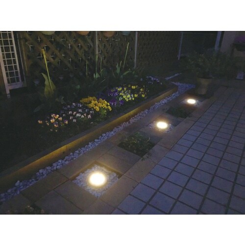 大進 埋め込み式ソーラーガーデンライト電球色