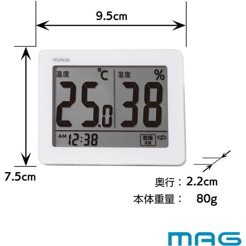 MAG 温湿度計 デジタル スカイ 時計 環境目安