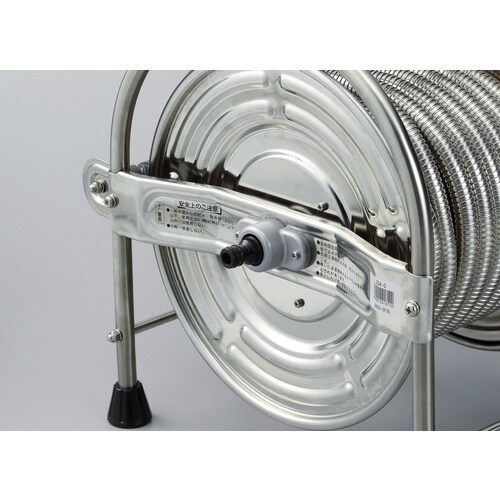 ハタヤ 大口径型オールステンレス蛇腹ホースリール