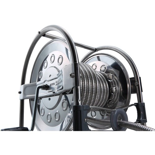 ハタヤ オールステンレス蛇腹ホースリール 15m