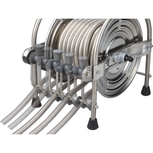 ハタヤ 大口径型オールステンレス蛇腹ホースリール