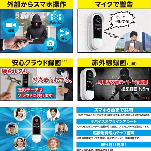 グランシールド カメラ付きインターホン 留守でもピ