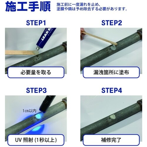 前田シェル UV硬化型漏洩補修材 リークブロック