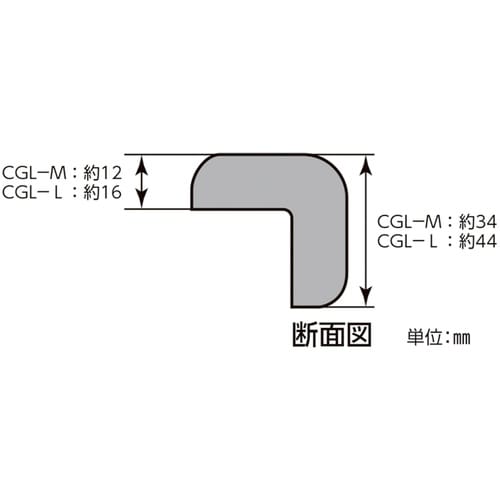 緑十字 コーナー用ガードクッション L型タイプ イ