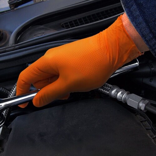 ミタニ エンジニアグローブ50枚入(オレンジ)S