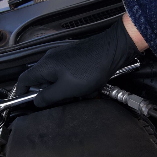 ミタニ エンジニアグローブ50枚入(ブラック)S