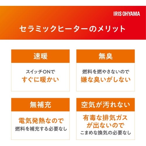 IRIS 202479 セラミックファンヒーター