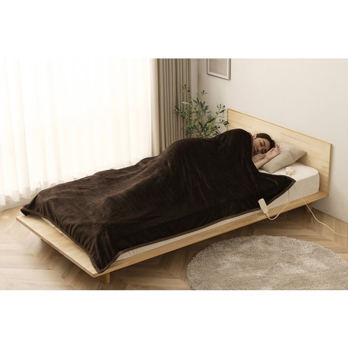 IRIS 107143 電気毛布 掛け敷き ダーク