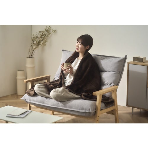 IRIS 107143 電気毛布 掛け敷き ダーク