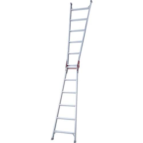 ハセガワ アルミはしご兼用脚立 ステップ幅広タイプ