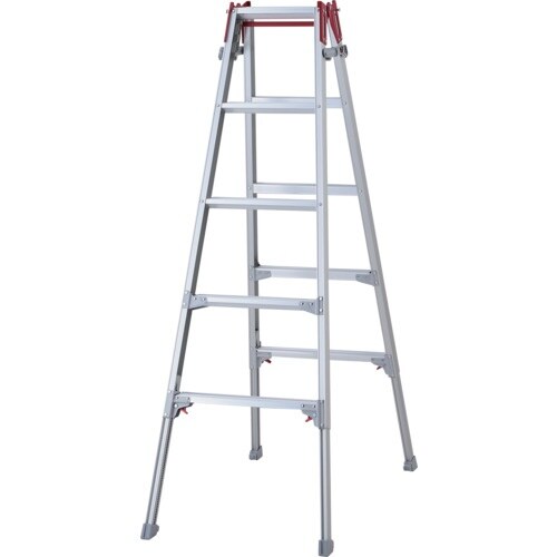 ハセガワ 脚部伸縮式アルミはしご兼用脚立 ワンタッ