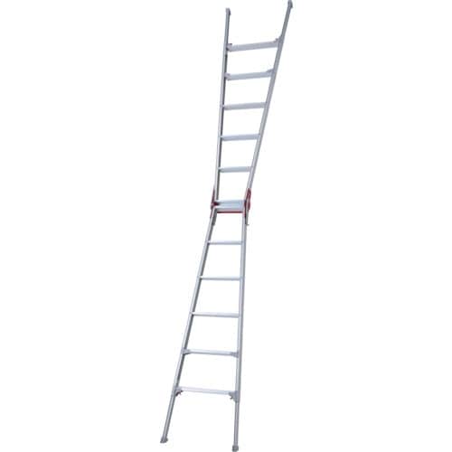 ハセガワ 脚部伸縮式アルミはしご兼用脚立 ワンタッ