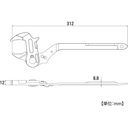 TOP 量水器メーターレンチ切替ボタン付 呼び20
