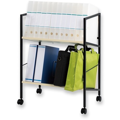 ASKA ファイルワゴン 木製ファイルワゴン2段