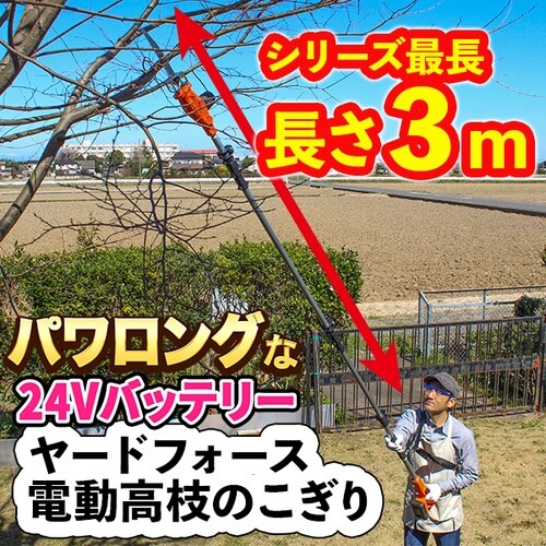 ヤードフォース 3m高枝電動のこぎりライト
