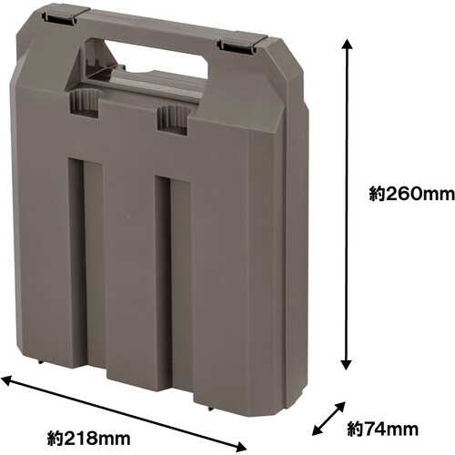 不動技研 カセットボンベ収納ケース 3本用 グレー