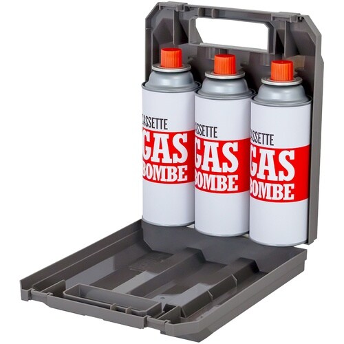 不動技研 カセットボンベ収納ケース 3本用 グレー
