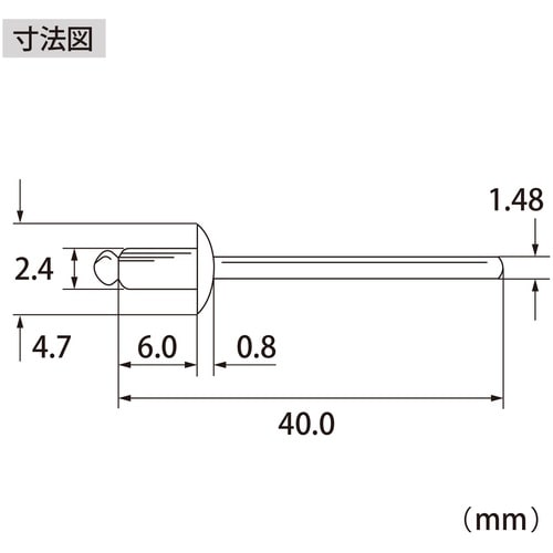エビ ブラインドリベット(ステンレス/スティール製