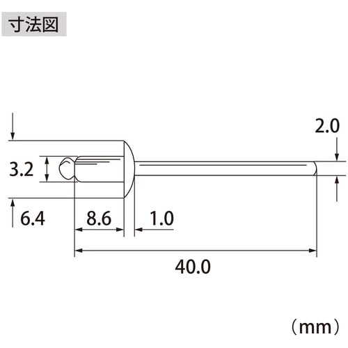 エビ ブラインドリベット(ステンレス/スティール製