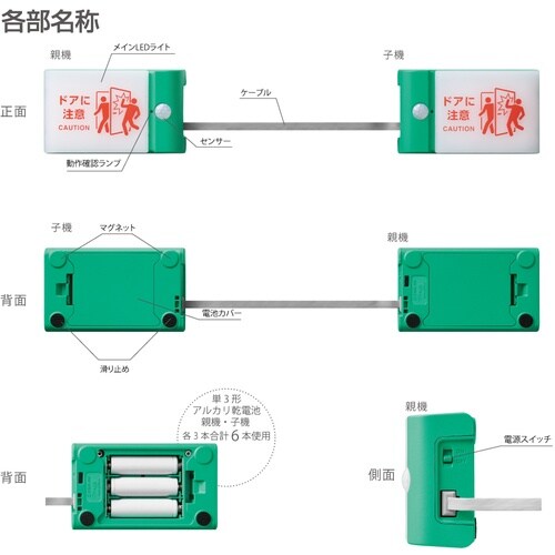 KING JIM 扉につけるお知らせライト有線タイ
