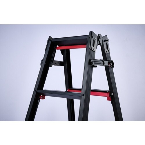 ハセガワ 脚部伸縮脚立 シャガマン ブラック 5段