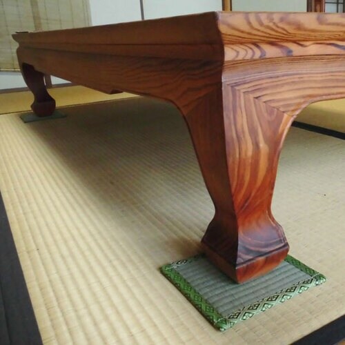 大島屋 い草座卓敷 円形 凹み防止 4枚セット グ