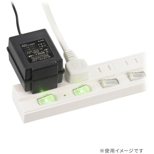 OHM 4口1m節電タップ雷ガード付22