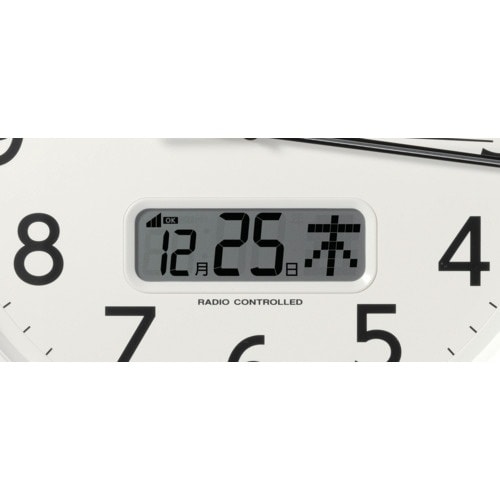 シチズン 電波時計 壁掛け時計 温湿度計付き カレ