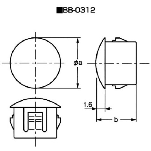 コンベックス エンドキャップ ブラインドブッシュ