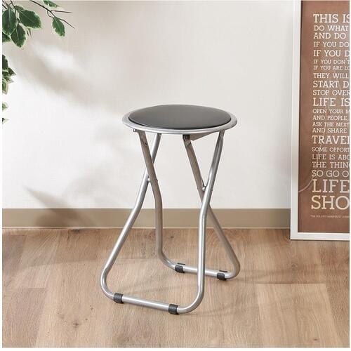 不二貿易 パイプ折りたたみイス FB−02BK(1