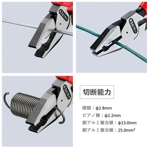 KNIPEX 強力型ペンチ プラスチックハンドル