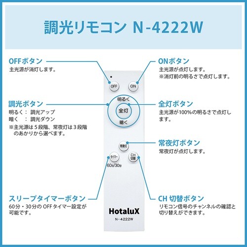 HotaluX LEDシーリングライト 調光タイプ