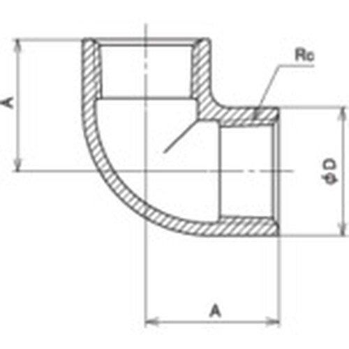 FLOBAL FLOBAL リブなしエルボ(SCS