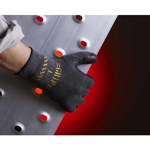 SHOWA 天然ゴム背抜き手袋 グリップカーボン