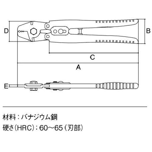 スリーピークス ワイヤークランプカッター(バネ付)