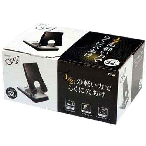 PLUS 30766)2穴パンチ フォ−ス1/2