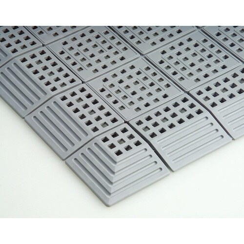 テラモト タッチマット2専用ふち 角ふち 灰