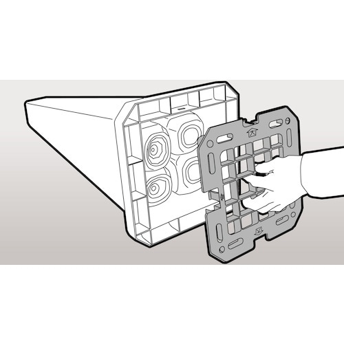 テラモト メッセージポール 本体(大) ブラック