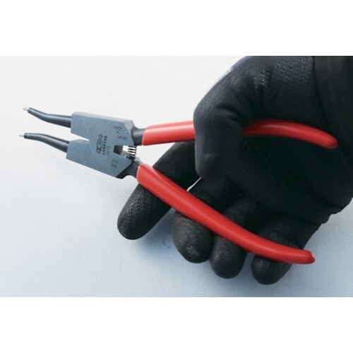 エビ スナップリングプライヤー 軸用・直爪 全長1