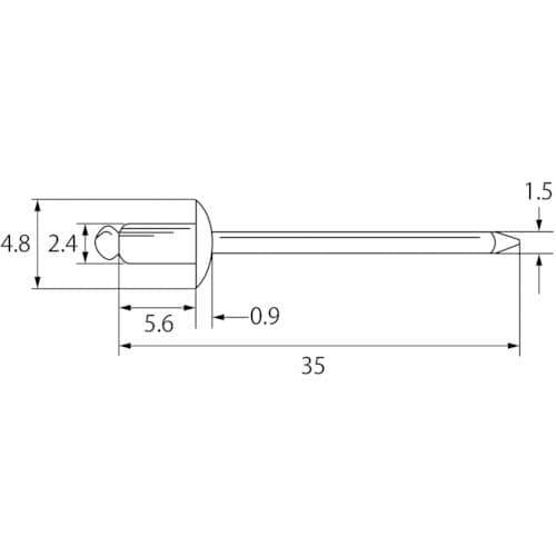 エビ ブラインドリベット(アルミ/アルミ製) 3−