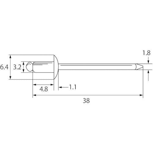 エビ ブラインドリベット(アルミ/アルミ製) 4−