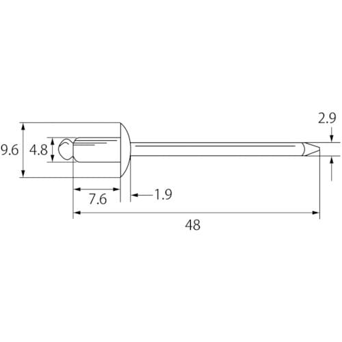 エビ ブラインドリベット(アルミ/アルミ製) 6−