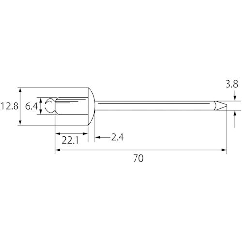 エビ ブラインドリベット(アルミ/アルミ製) 8−
