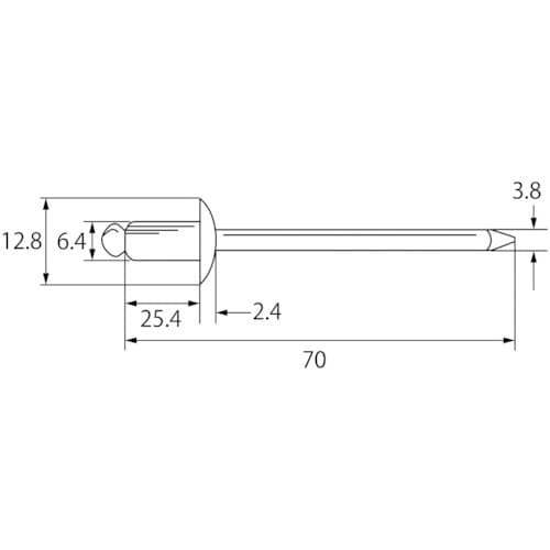 エビ ブラインドリベット(アルミ/アルミ製) 8−