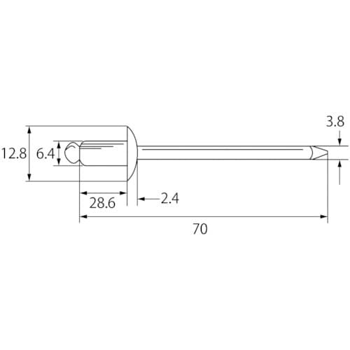 エビ ブラインドリベット(アルミ/アルミ製) 8−
