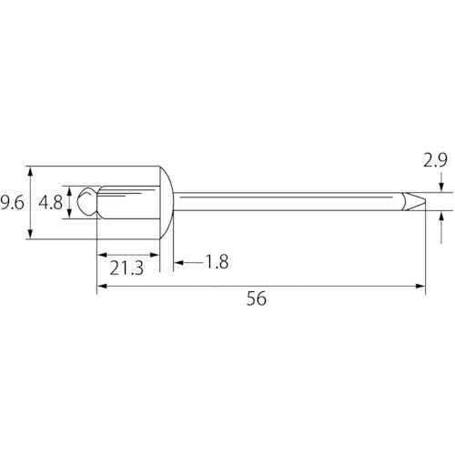 エビ ブラインドリベット(スティール/スティール製