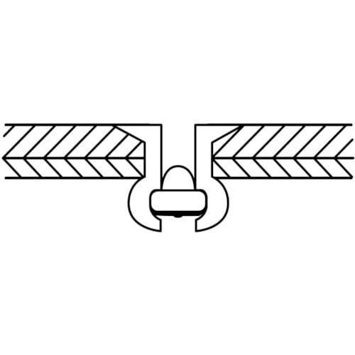 エビ ブラインドリベット・皿頭 エコBOX アルミ