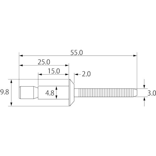 エビ 高強度ブラインドリベット Sボルト(丸頭)