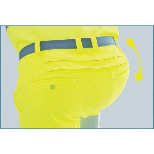 ミドリ安全 高視認 イージーフレックスパンツ イエ