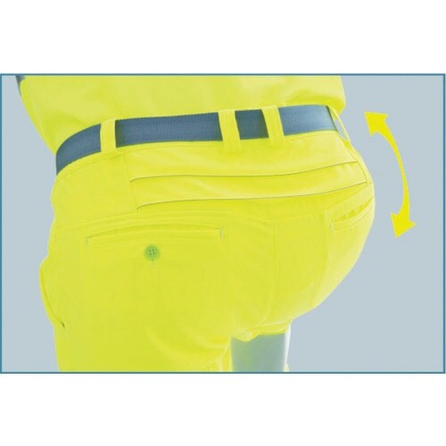 ミドリ安全 高視認 イージーフレックスパンツ イエ